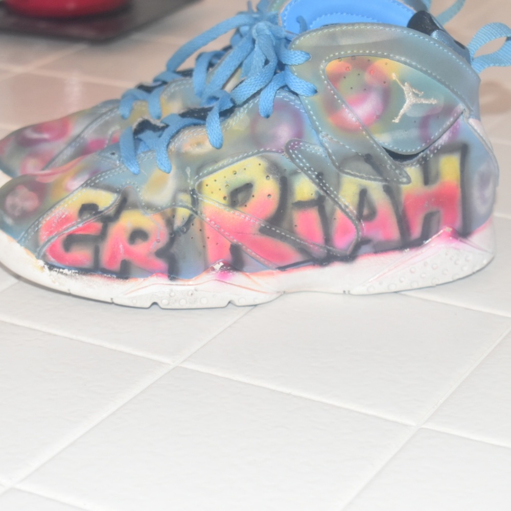 Airbrushed Jordans Big Kids